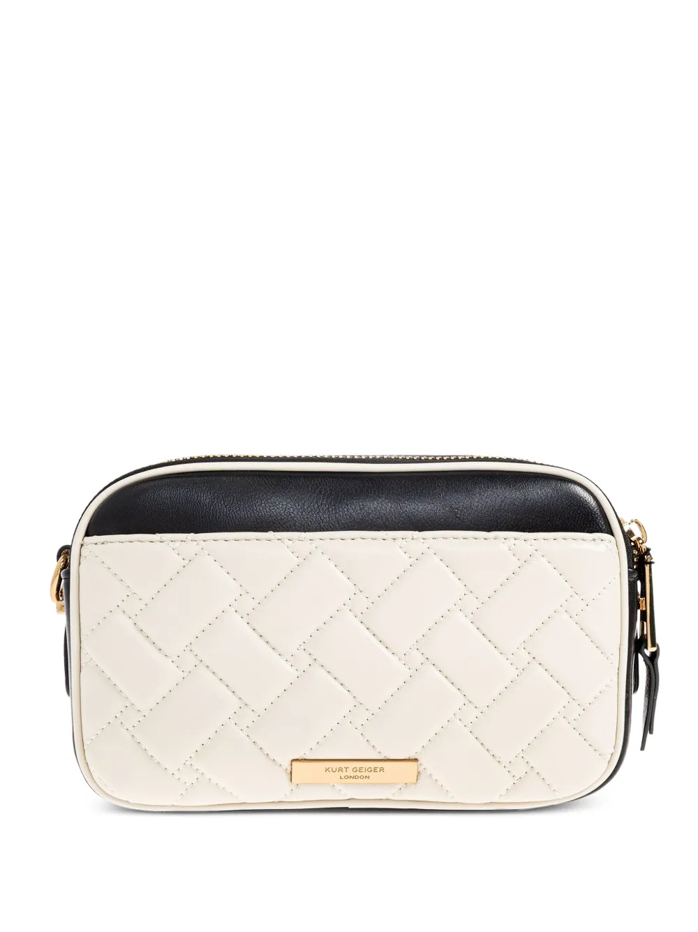 Kurt Geiger London dual-zip quilted shoulder bag Wit