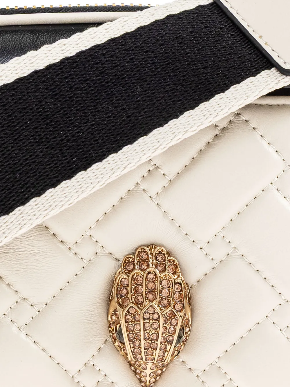 Kurt Geiger London dual-zip quilted shoulder bag Wit