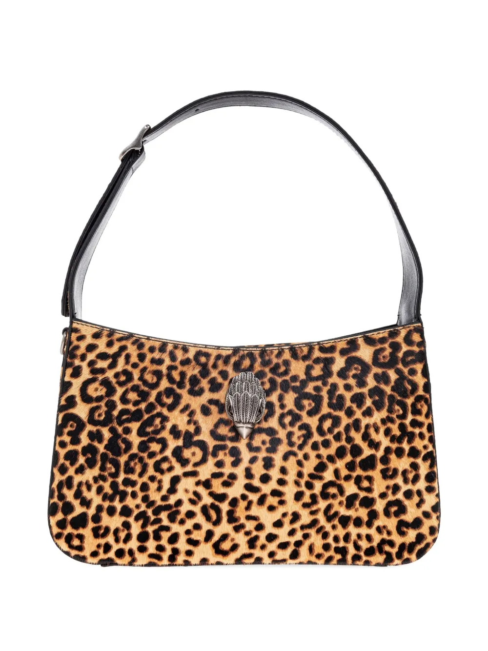 Kurt Geiger Bond Leopard-print Shoulder Bag In Brown