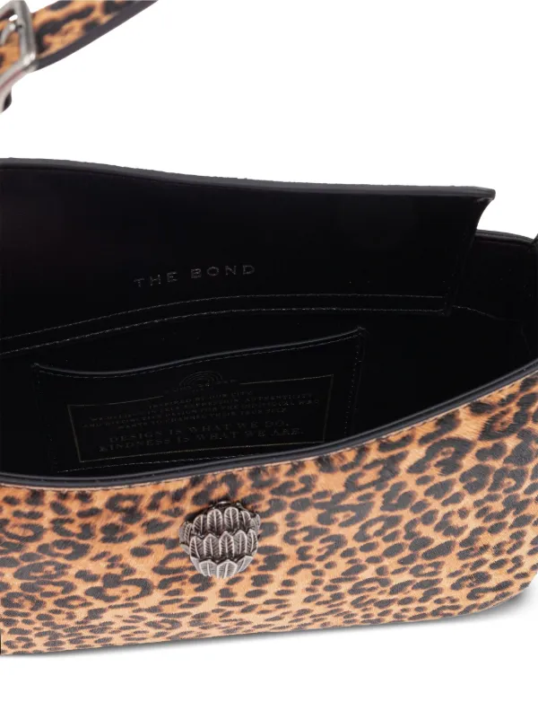 Kurt Geiger London Borsa a Spalla Bond Leopardata Marrone