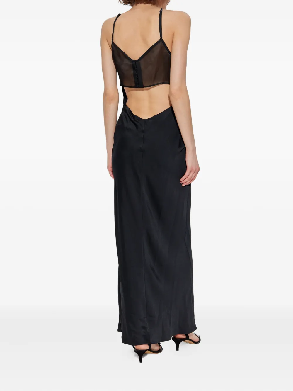 Iro Lace-insert Midi Slip Dress In Black