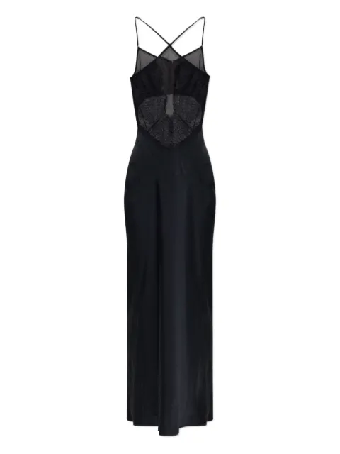 IRO lace-insert midi slip dress