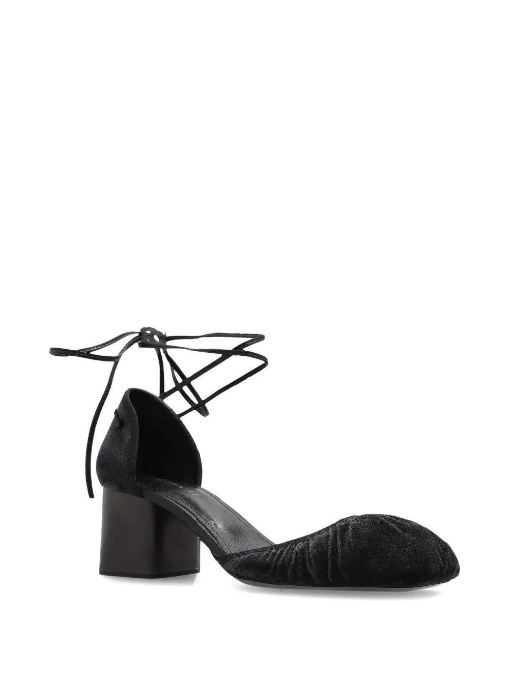 LEMAIRE 60mm lace-up gathered pumps Blue