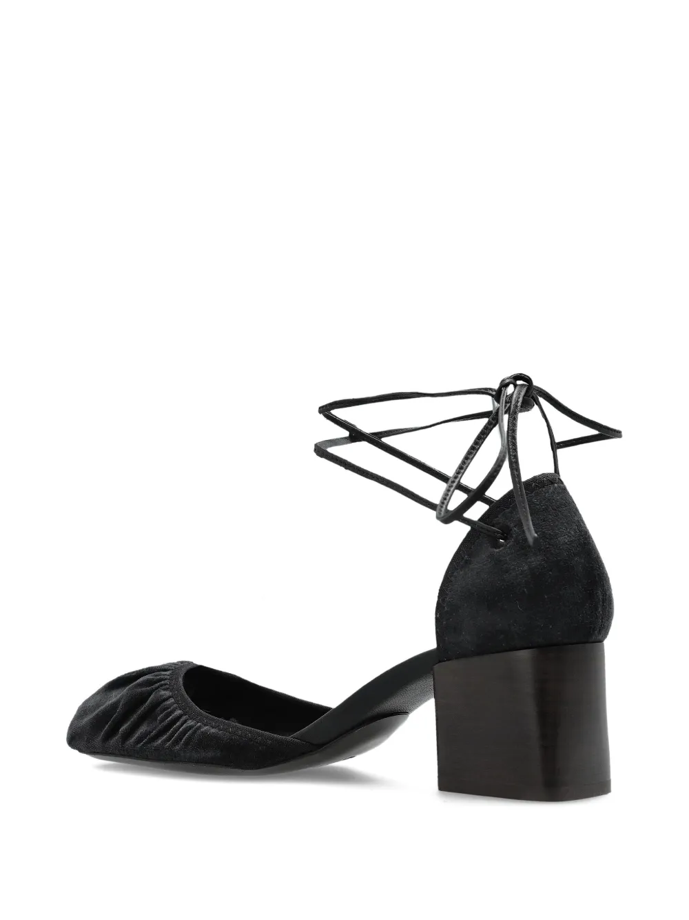 LEMAIRE 60mm lace-up gathered pumps Blue