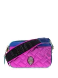 Kurt Geiger London Dual-zip Kensington Drench quilted metallic camera bag - Purple