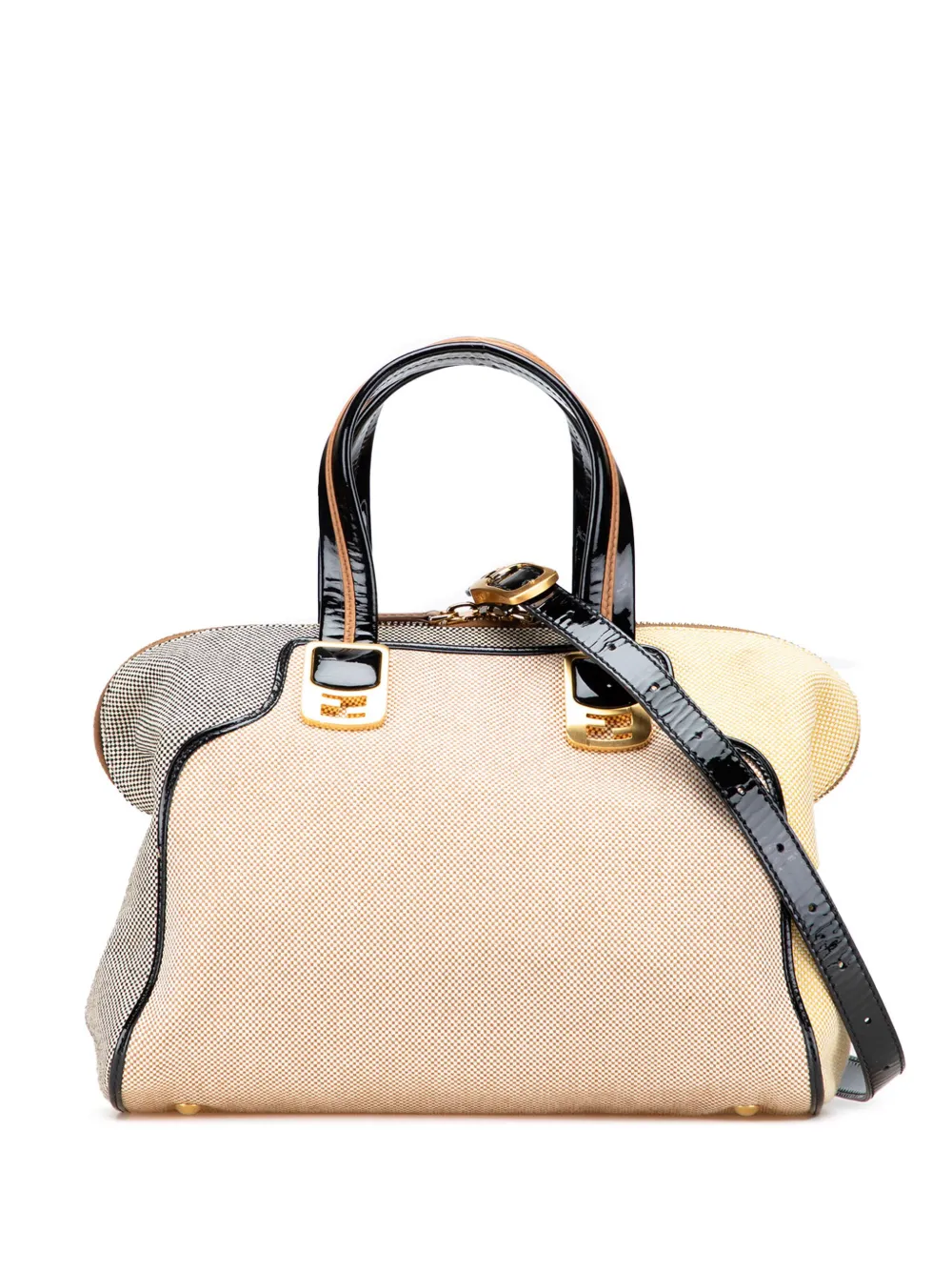 Fendi Pre-Owned 2010-2025 Canvas Colorblock Chameleon satchel | Brown | Image 1