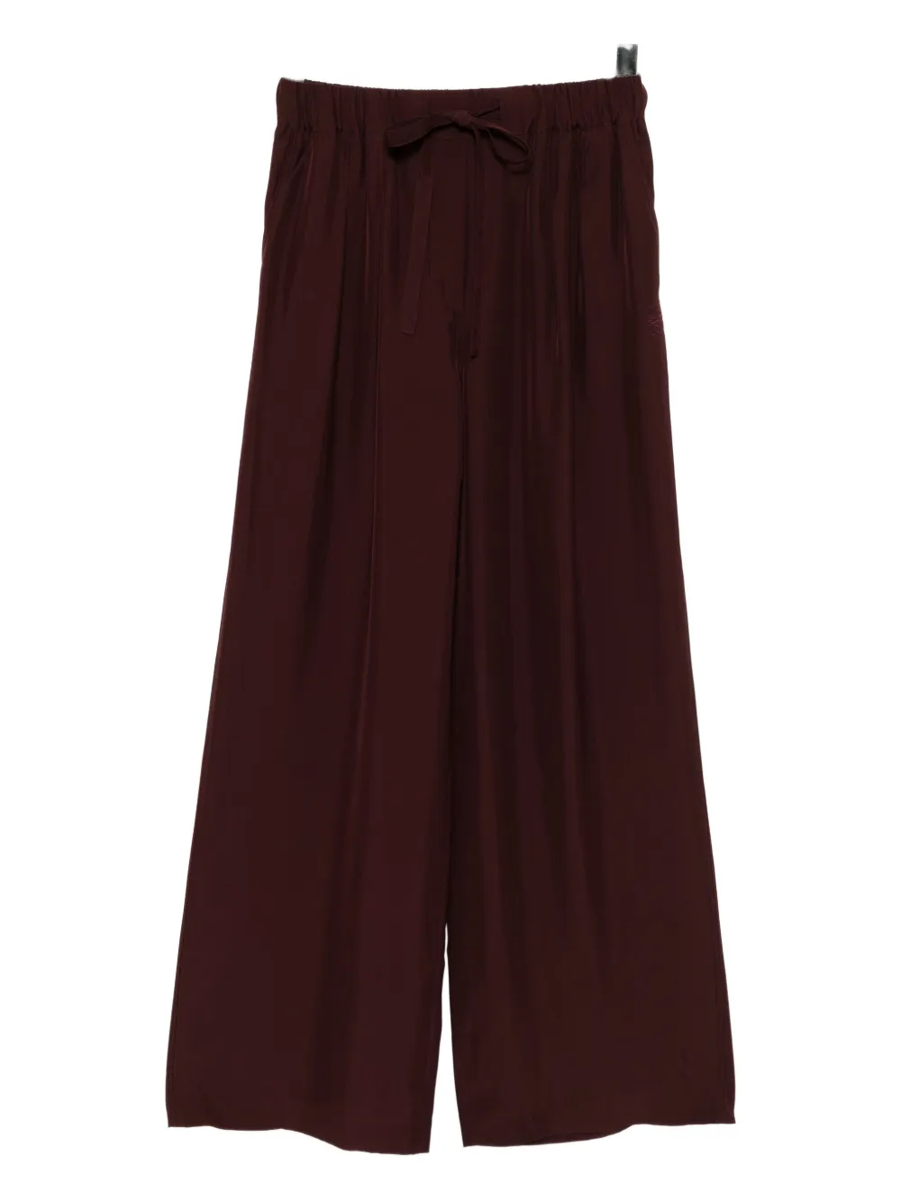 Loewe Pyjama Silk Trousers In Burgundy