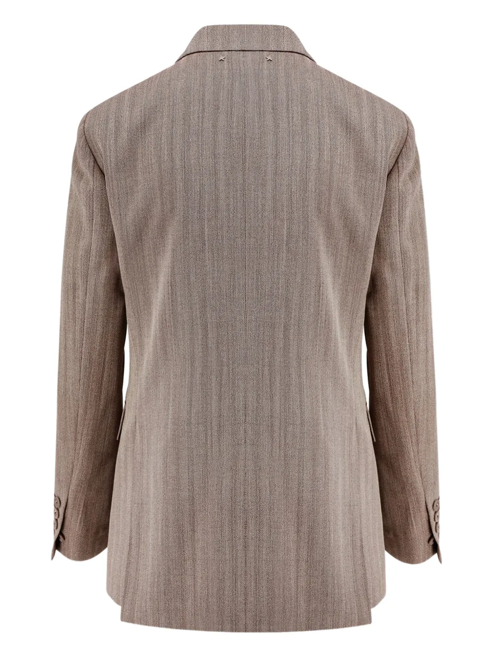 Golden Goose double-breasted feather-detail jacket Beige