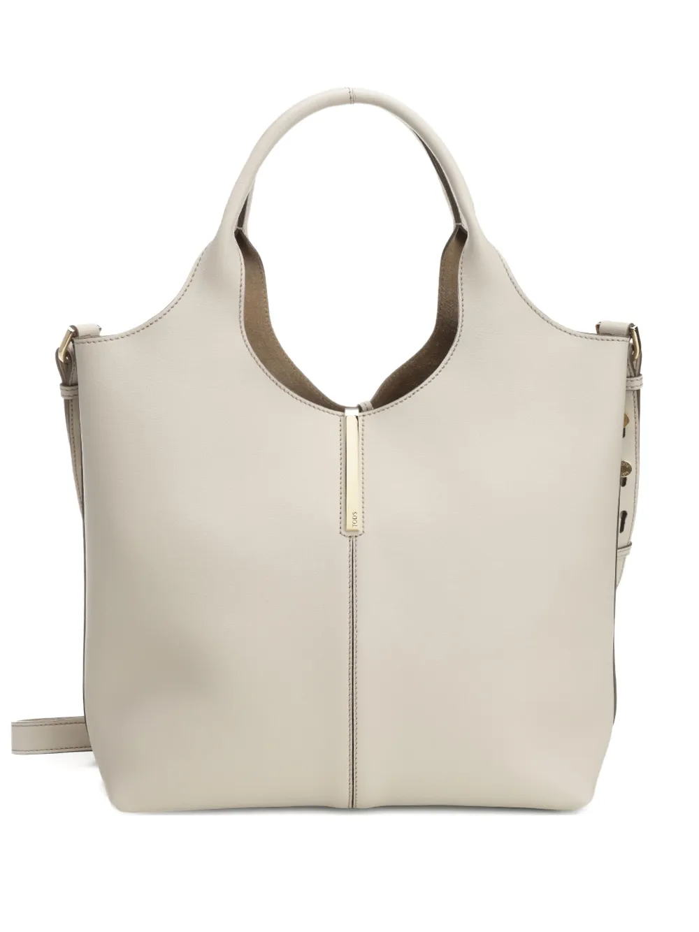 Tod's Top-handle Leather Tote Bag In Neutral