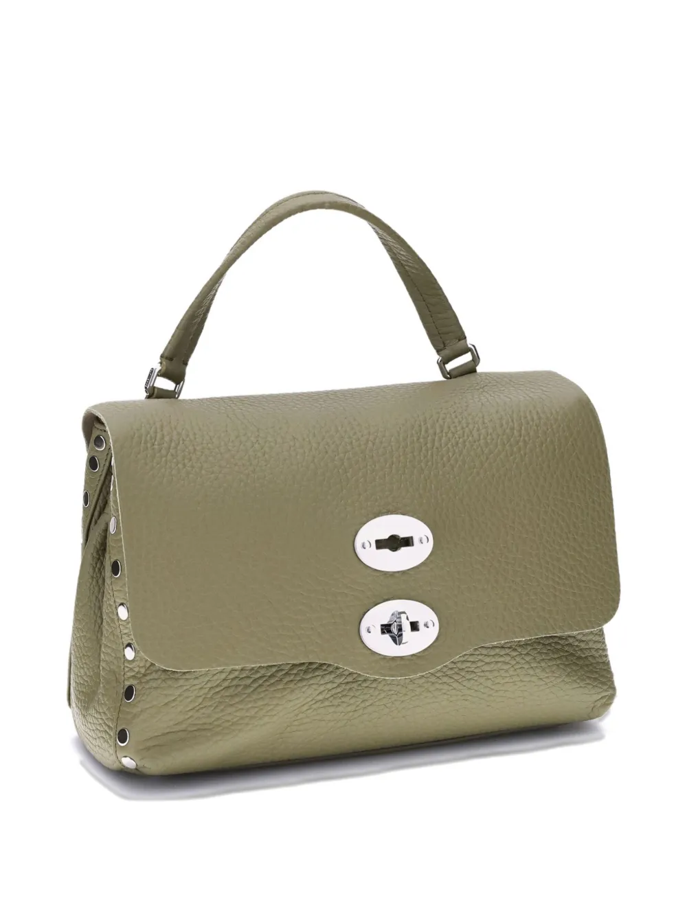 Zanellato Small Postina Stud-embellished Tote Bag In Green