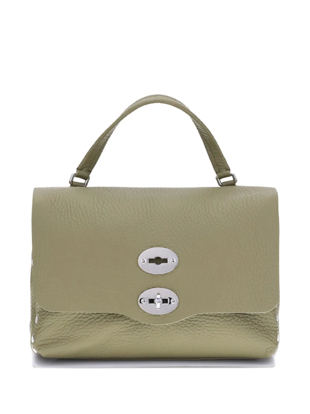 Zanellato Small Postina Stud-embellished Tote Bag In Green