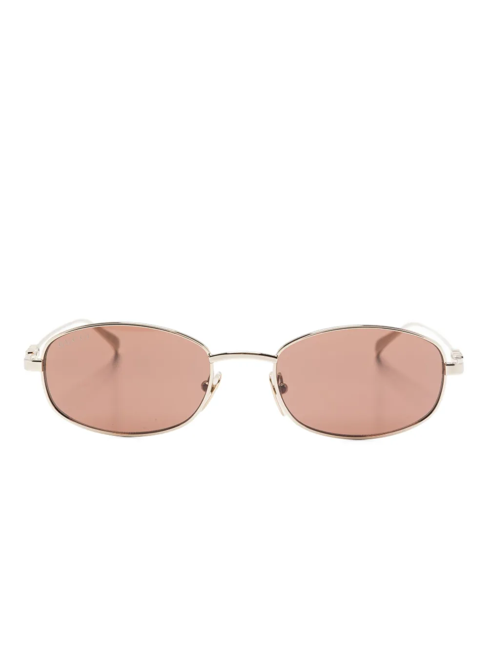 Gucci Eyewear Occhiali da sole ovali - Oro
