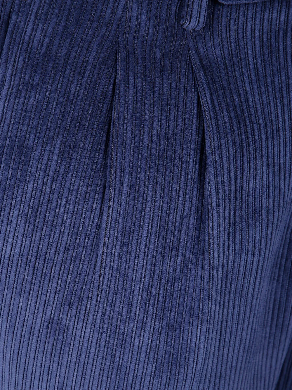 Barba Ribfluwelen plooibroek Blauw