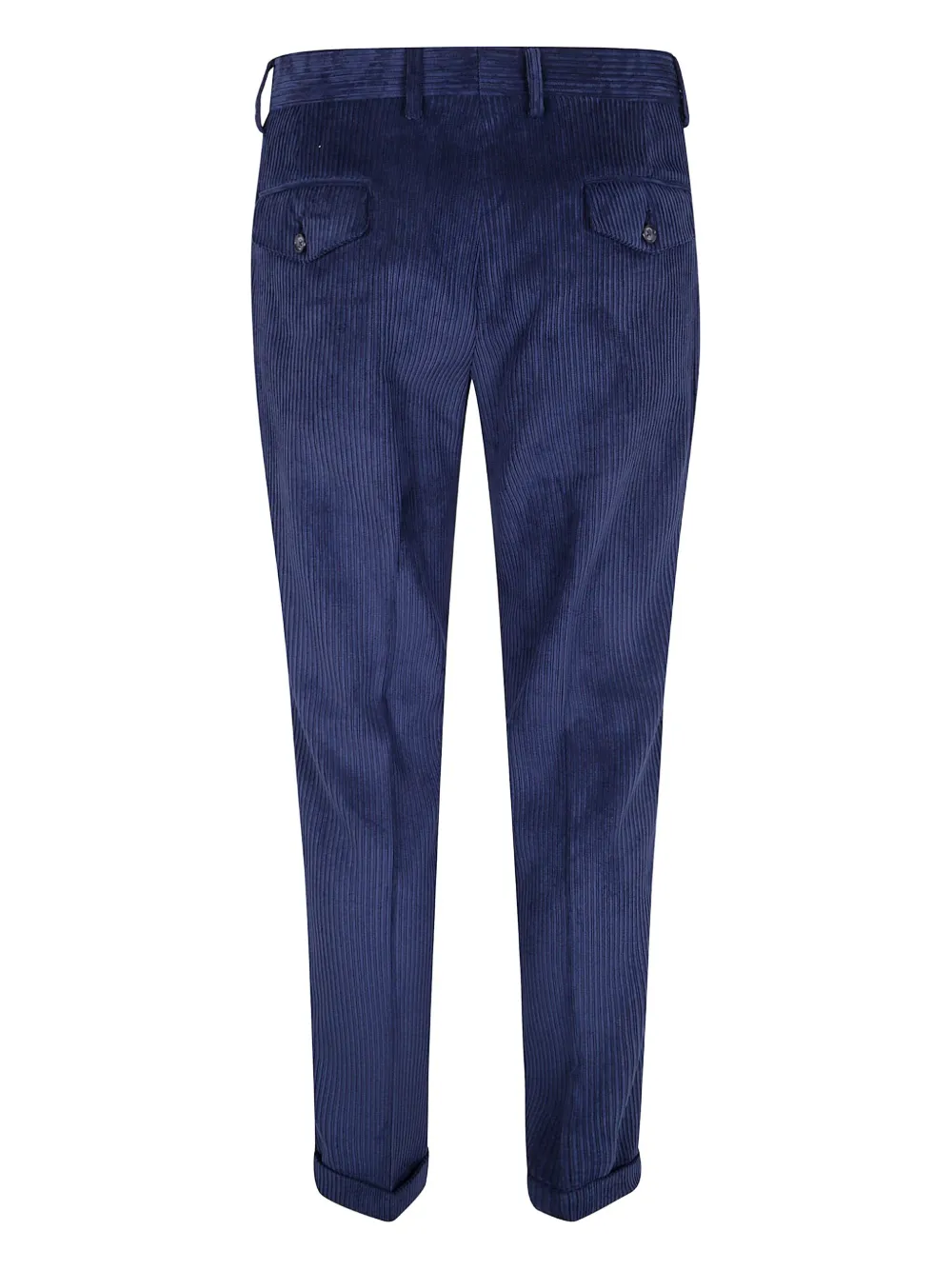Barba Ribfluwelen plooibroek Blauw