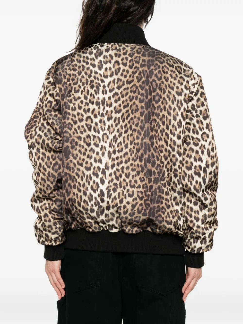 P.A.R.O.S.H. Bomberjack met luipaardprint Bruin