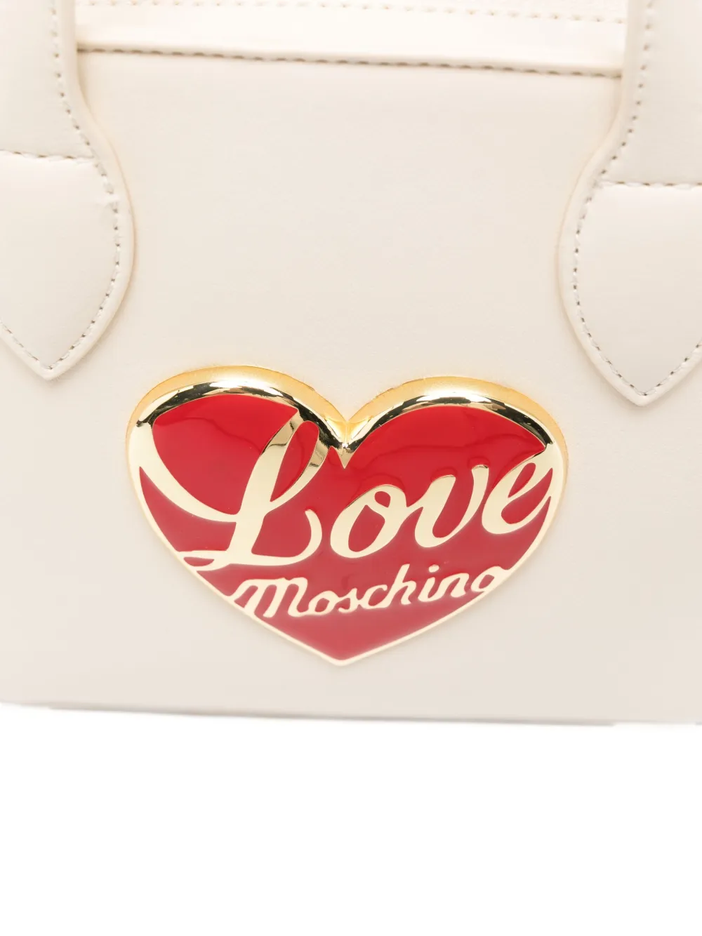 Love Moschino Heart-plaque Tote Bag In Neutral