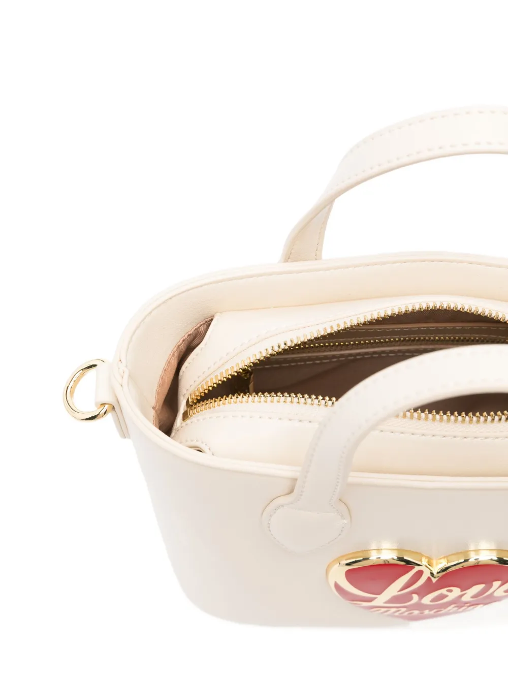 Love Moschino Heart-plaque Tote Bag In Neutral