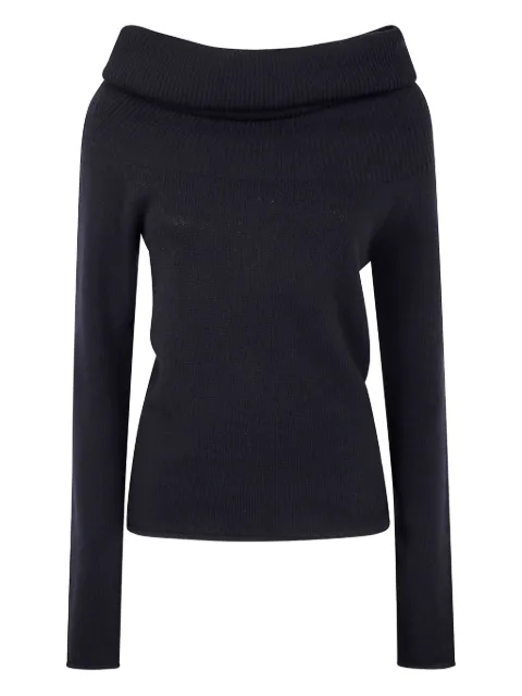 Nuur cowl-neck ribbed sweater