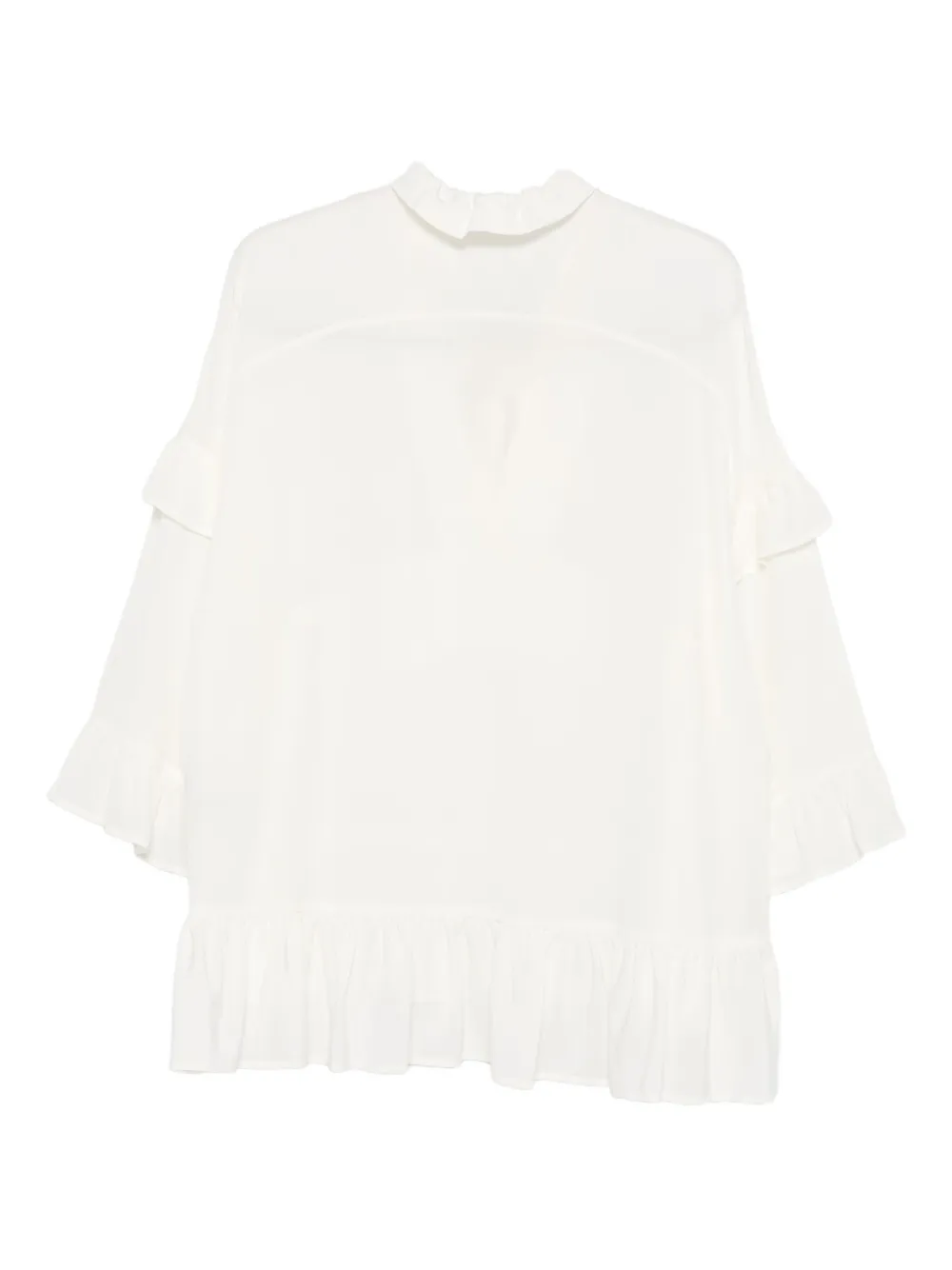 P.A.R.O.S.H. ruffled silk blouse - Wit