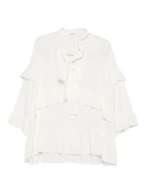 P.A.R.O.S.H. Seidenbluse mit Volants