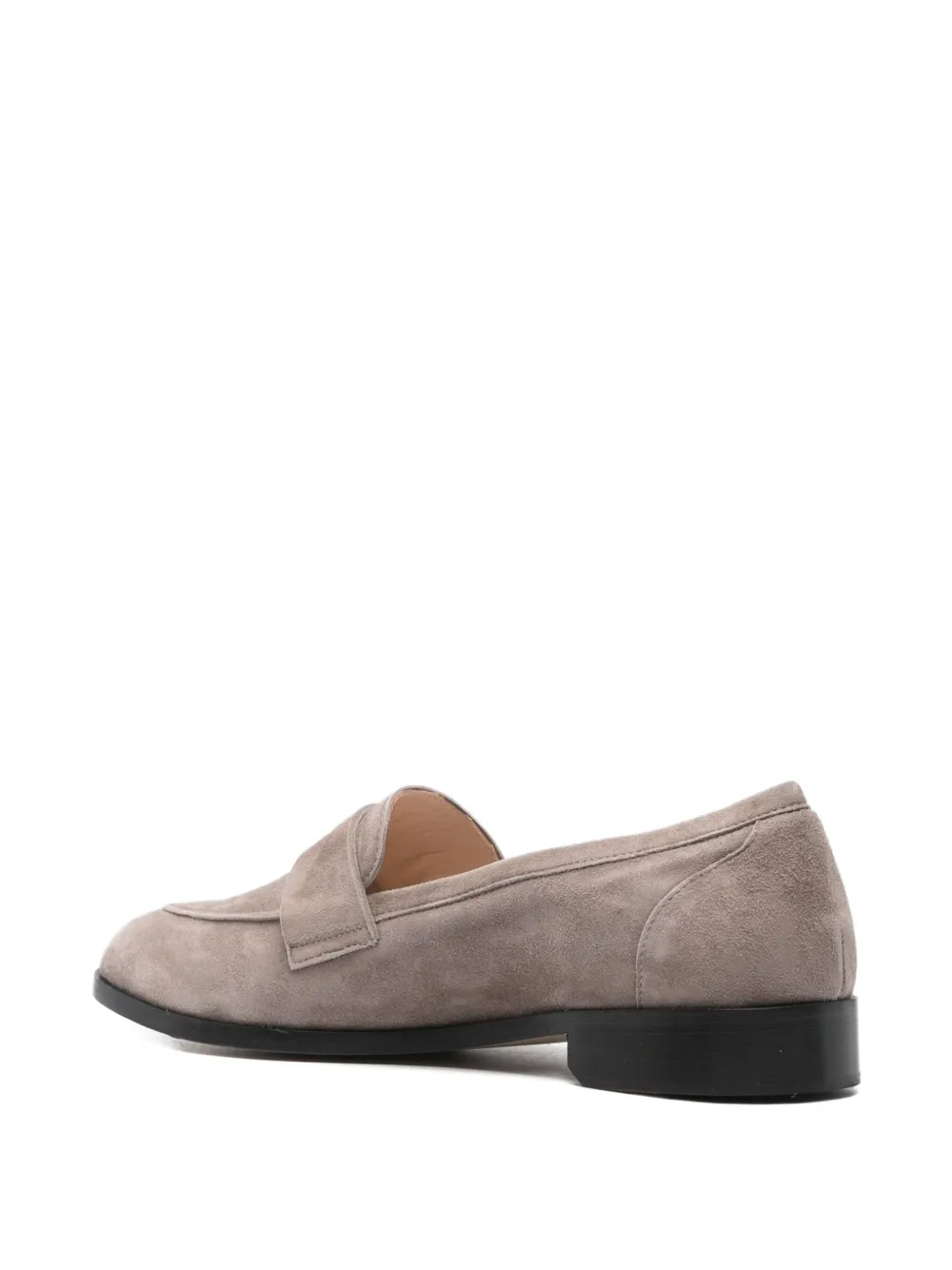 P.a.r.o.s.h Penny-strap Suede Loafers In Gray