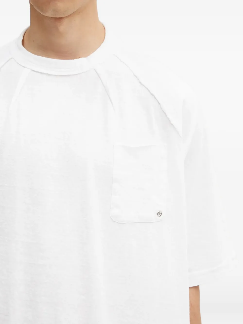 Undercover Raglan T-shirt met zak Wit