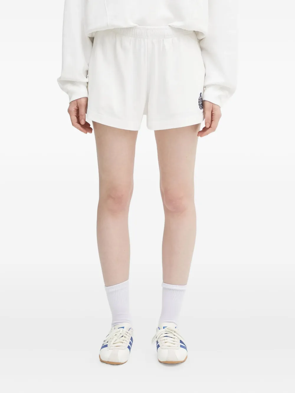 Sporty & Rich logo-embroidered shorts Wit