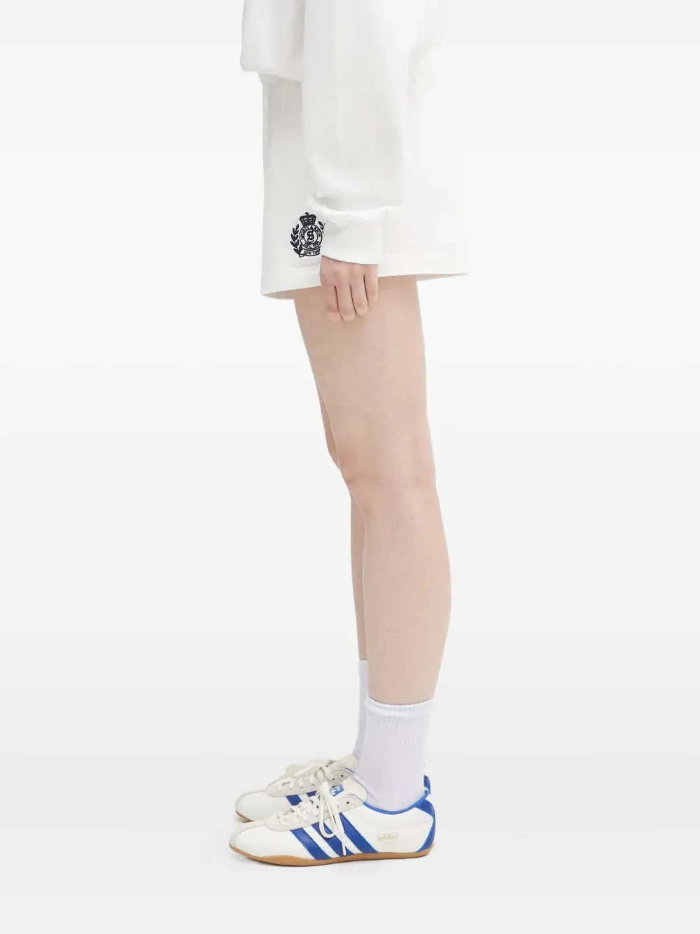 Sporty & Rich logo-embroidered shorts Wit