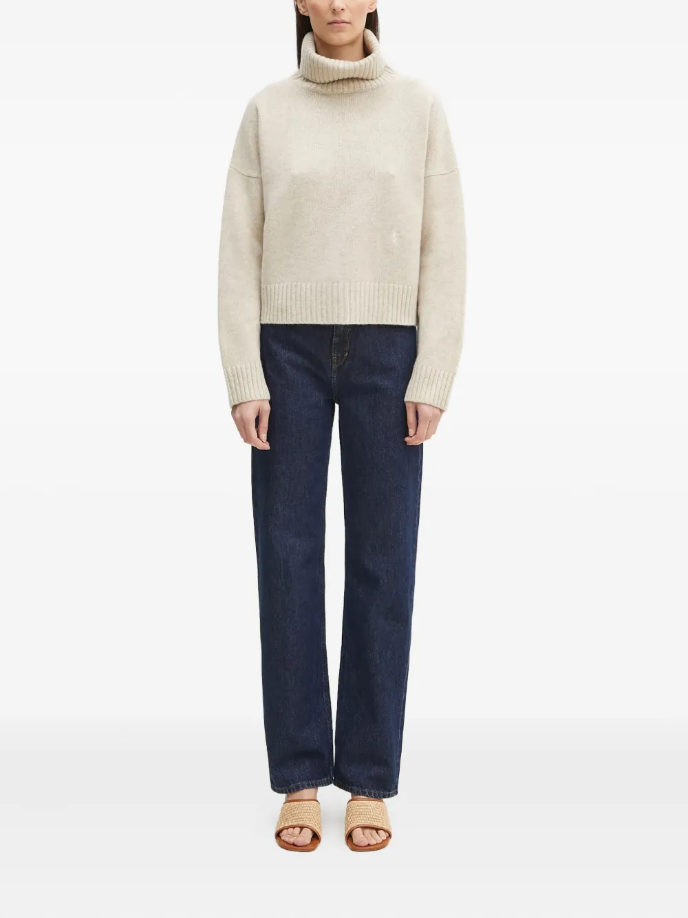 Sporty & Rich roll-neck sweater Beige