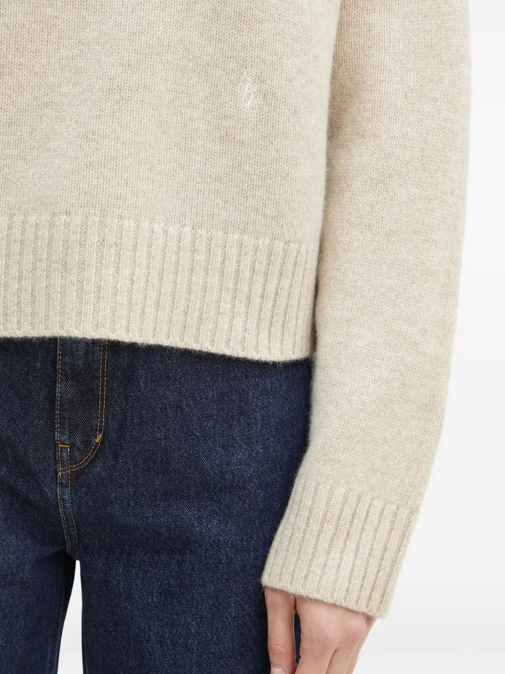Sporty & Rich roll-neck sweater Beige