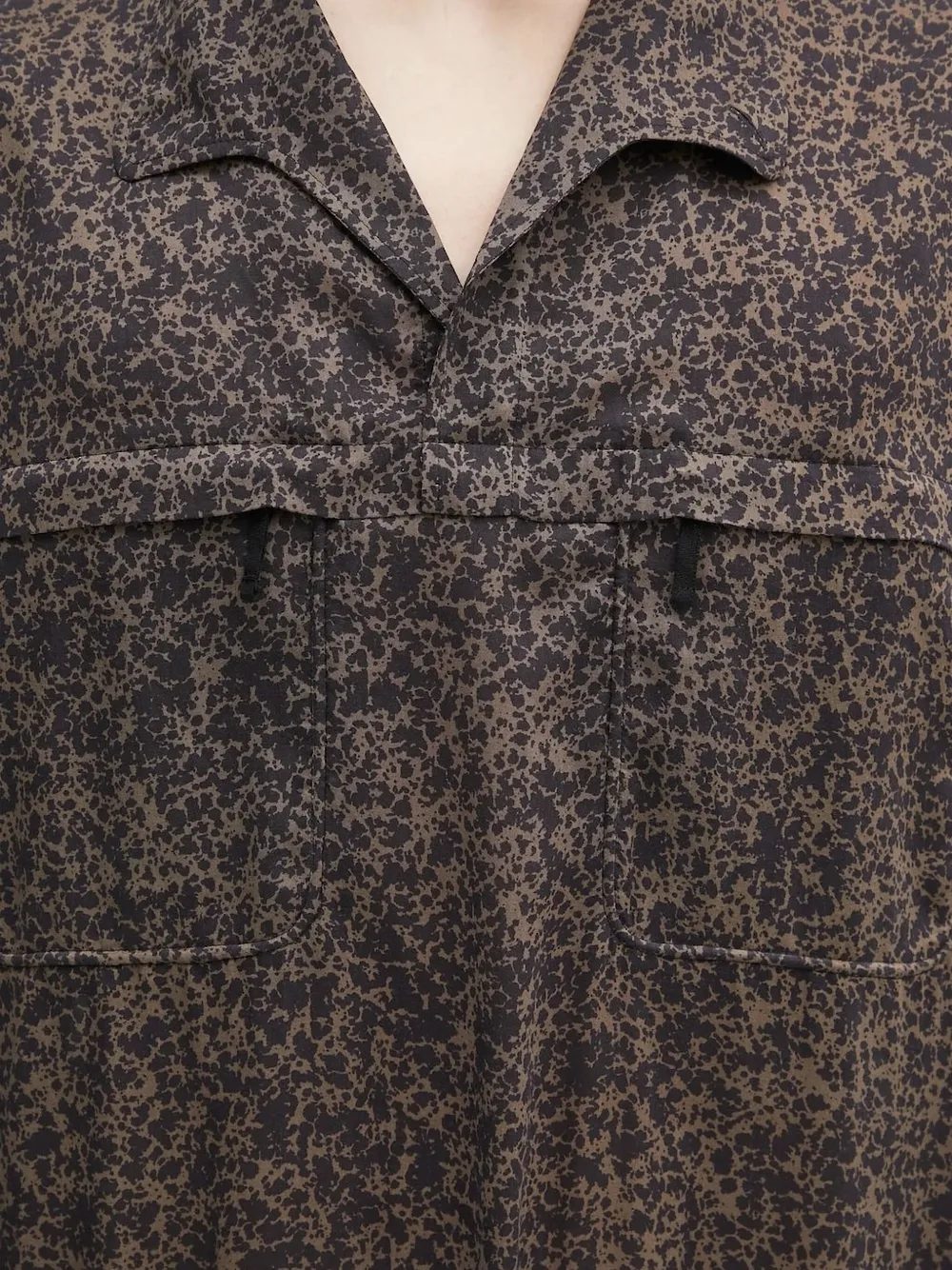Undercover pocket speckled cotton shirt Bruin