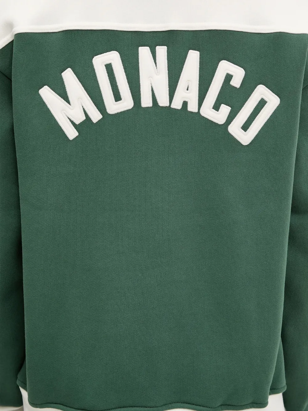 RHUDE Sweater met colourblocking en halve rits Groen