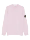Stone Island logo-patch crew-neck sweater - Pink