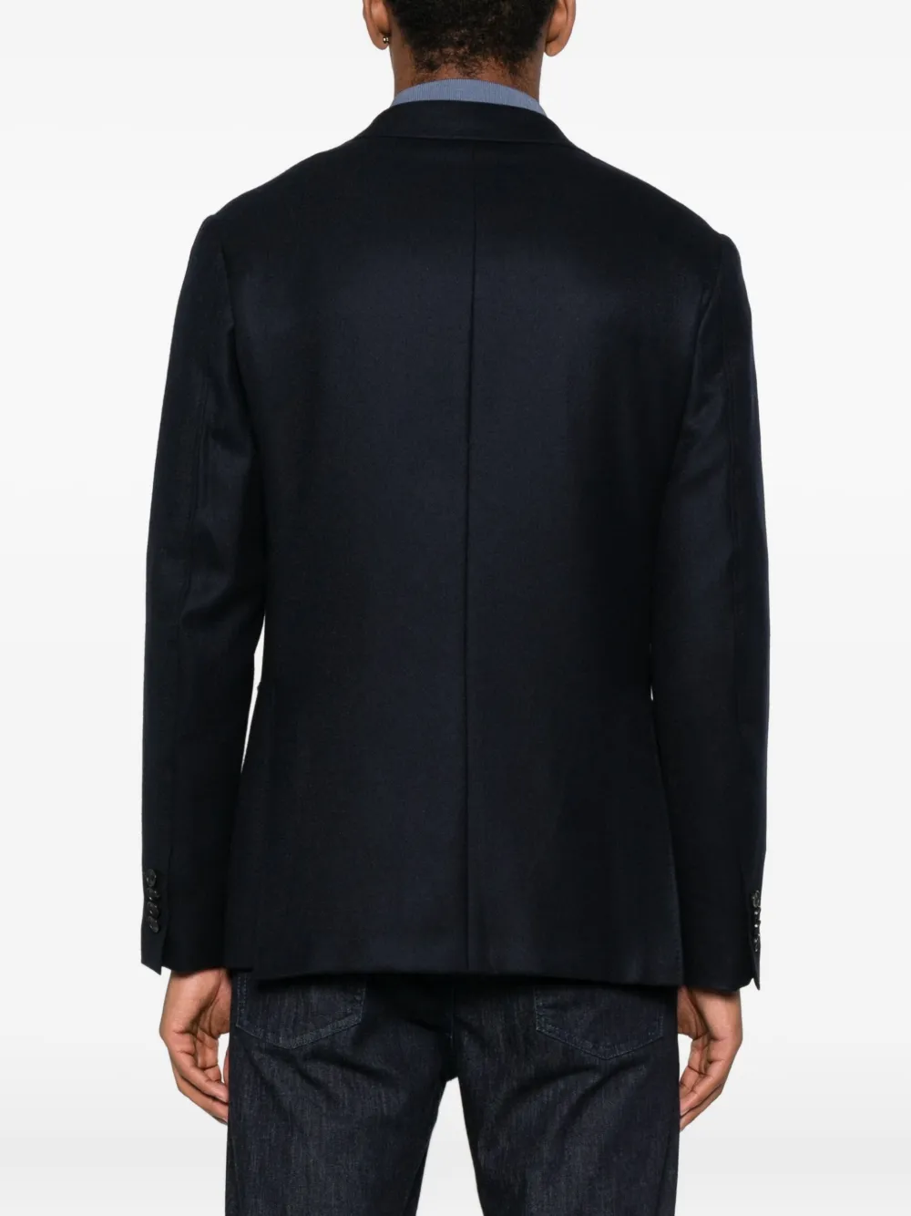Canali Jack met dubbele rij knopen Blauw