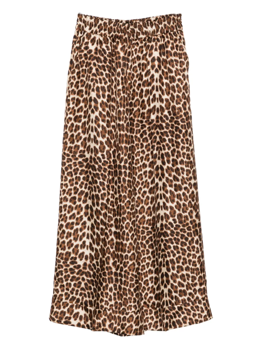 P.a.r.o.s.h Leopard-print Elastic-waist Trousers In Brown