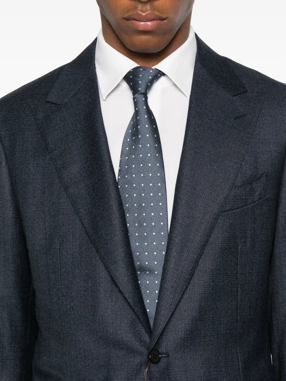Canali Geruit pak Blauw