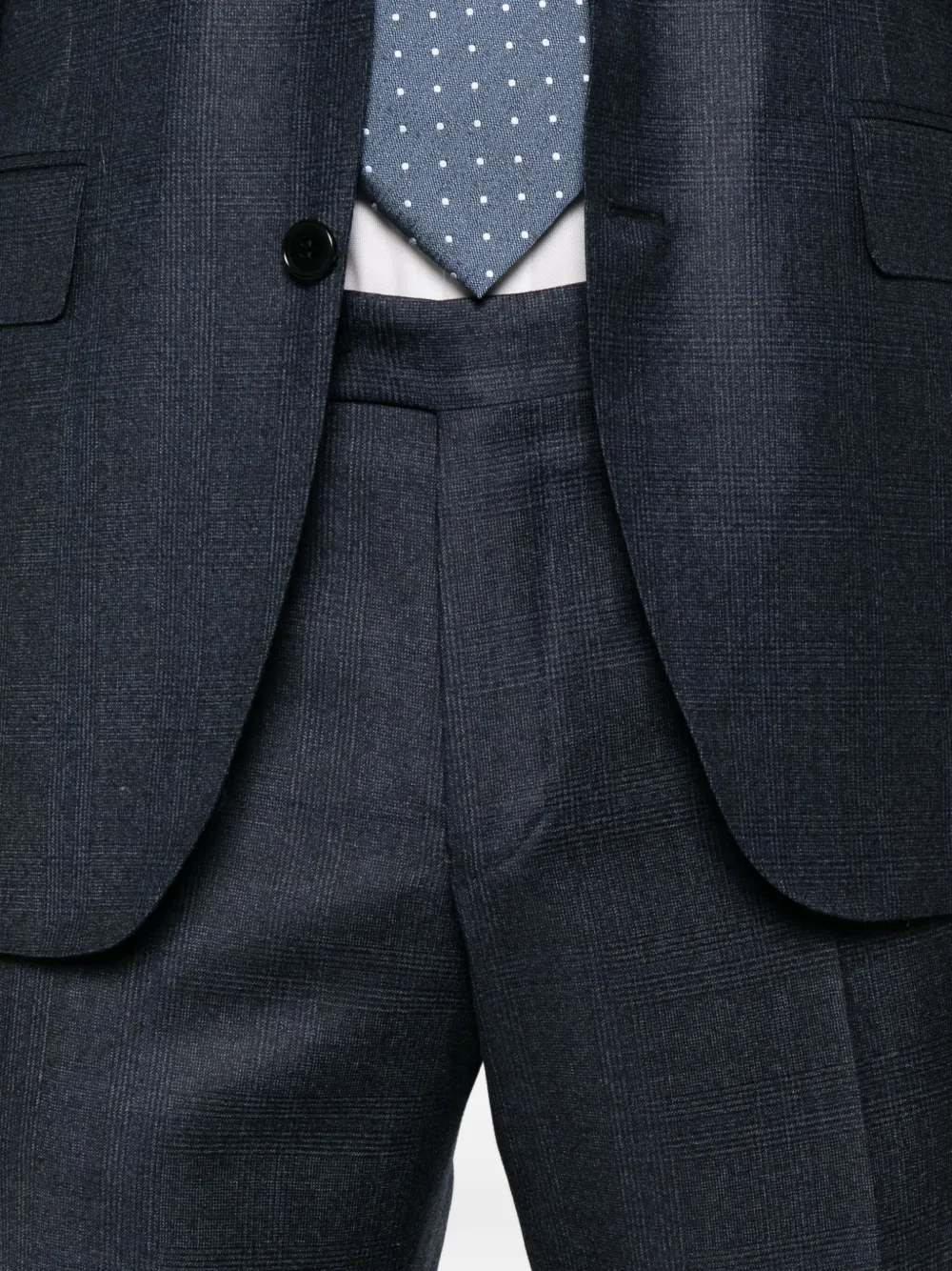 Canali Geruit pak Blauw