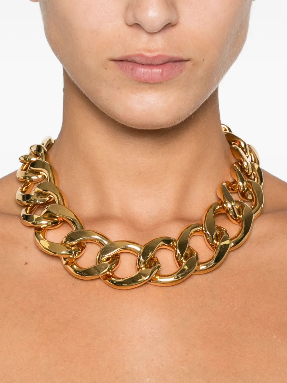 P.A.R.O.S.H. logo-engraved necklace - Goud