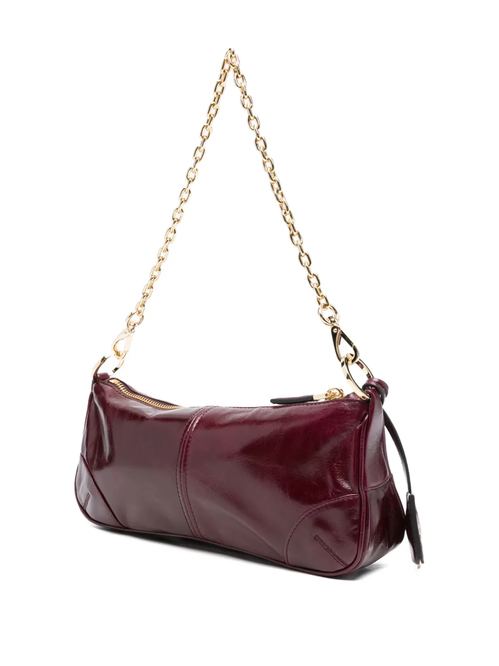 Prada small chain-strap leather shoulder bag Rood