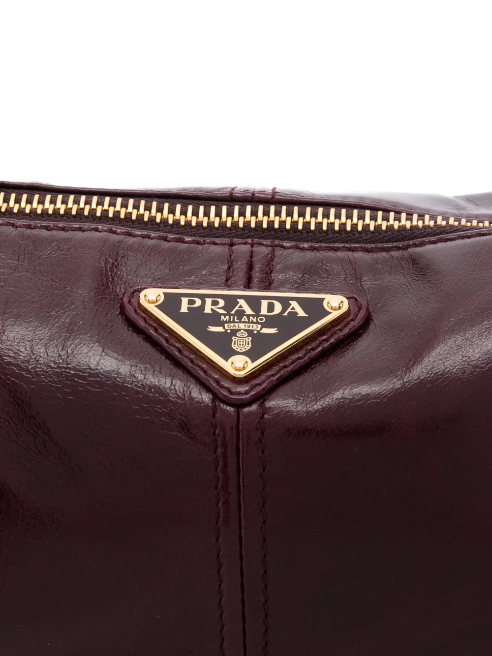 Prada small chain-strap leather shoulder bag Rood