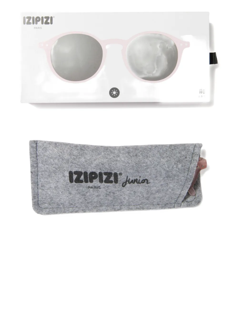 IZIPIZI KIDS #D zonnebril met rond montuur Roze