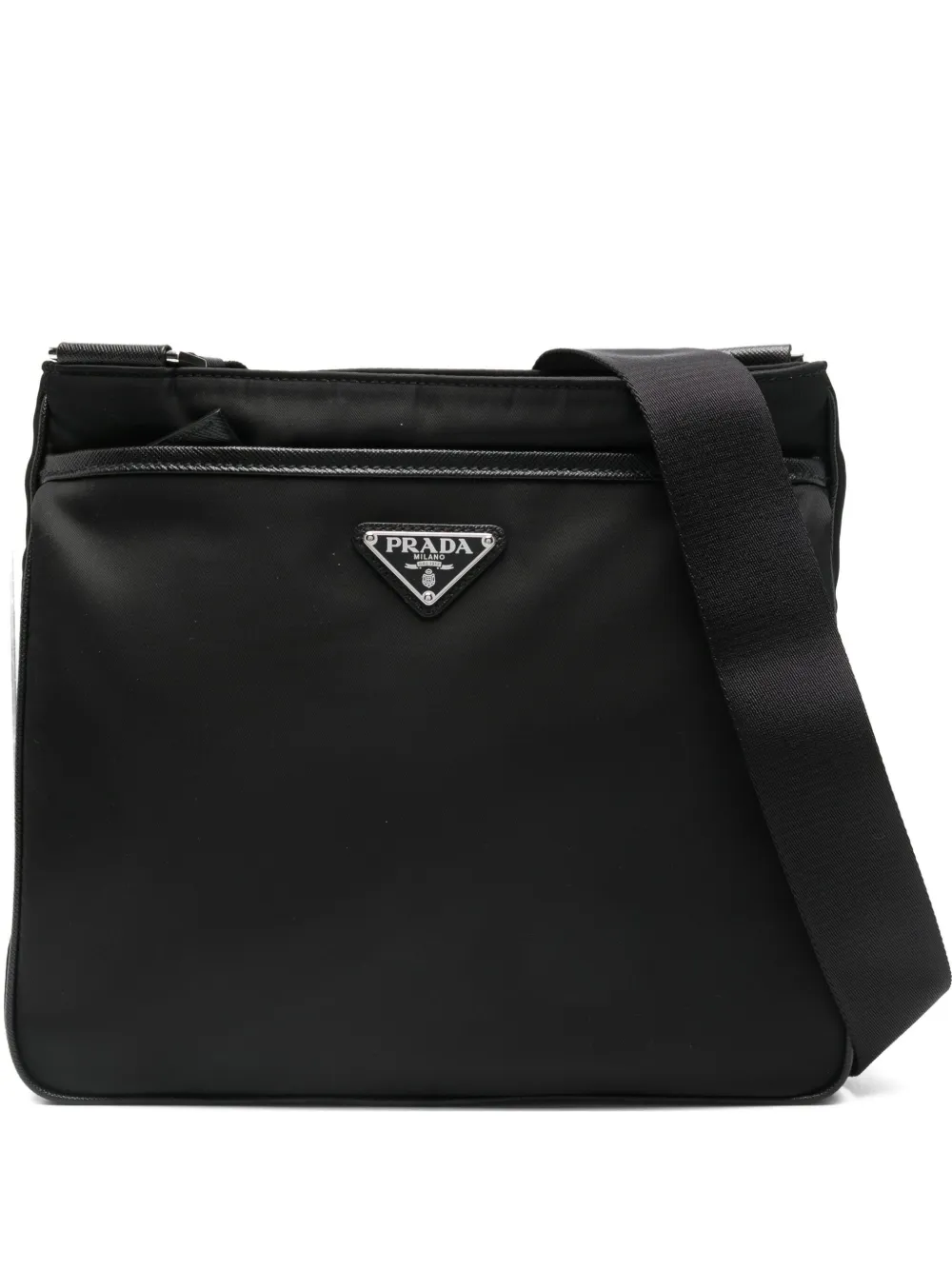 Prada Messengertas met logoplakkaat Zwart