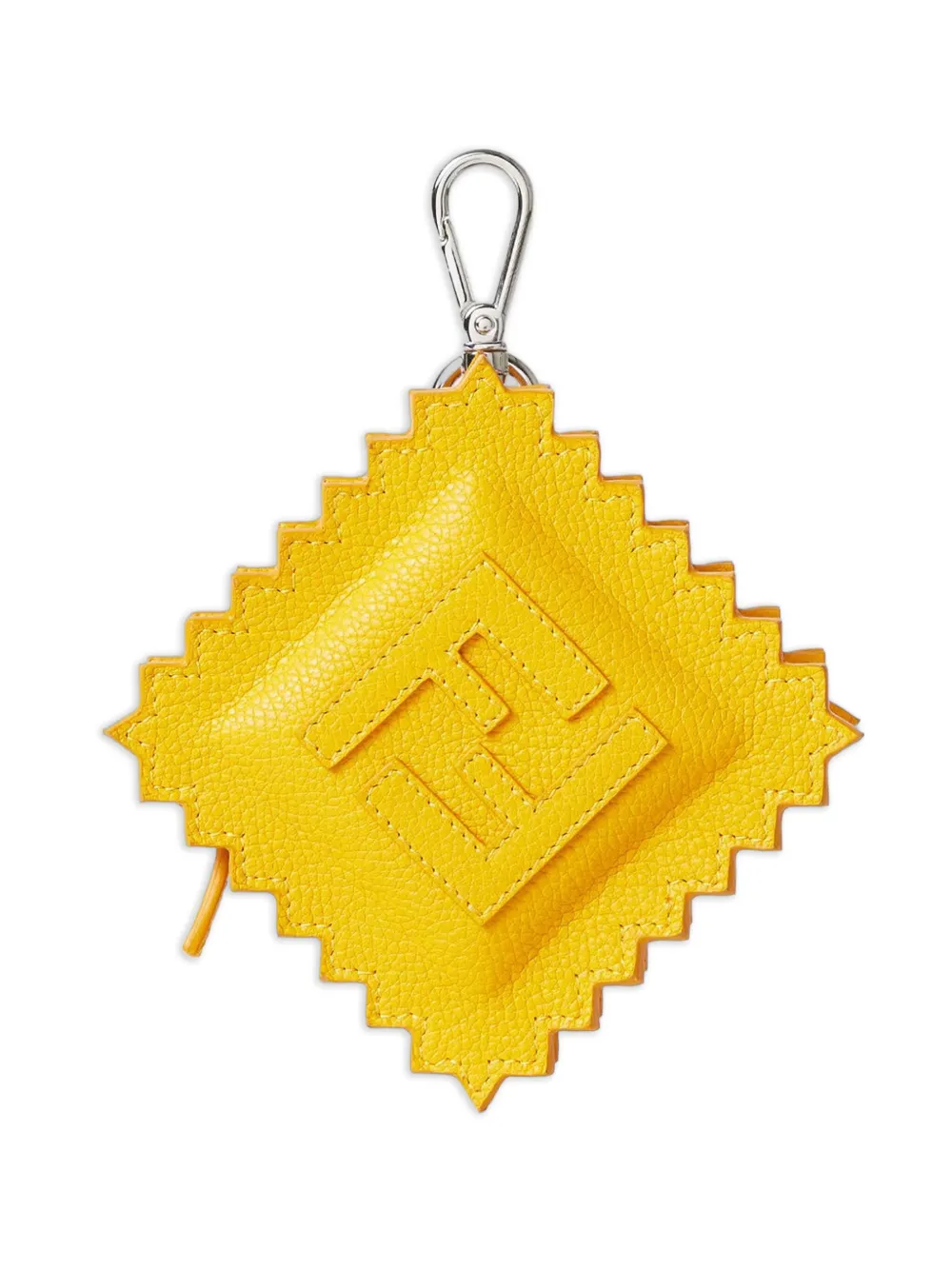 FENDI Fendi-logo leather keyring | Yellow | Image 1