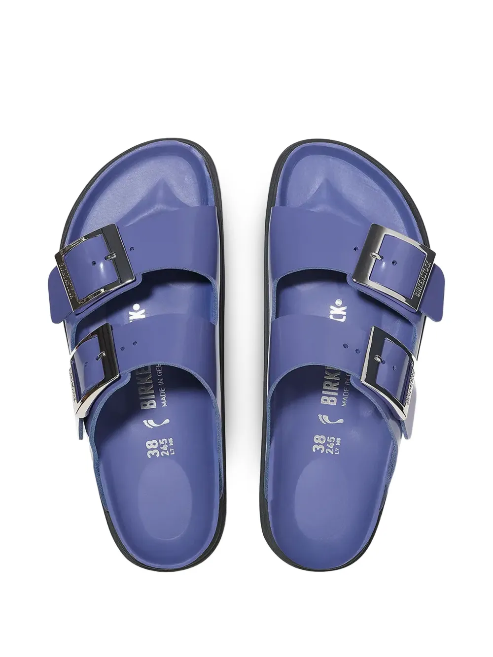 Birkenstock double-buckle slides Purple