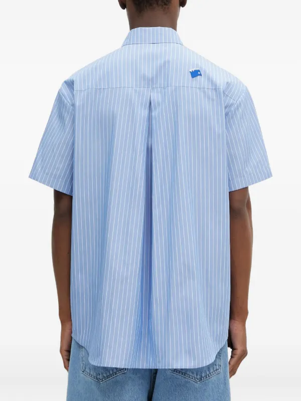 Ader Error ストライプ ショートスリーブ シャツ | ブルー | FARFETCH JP