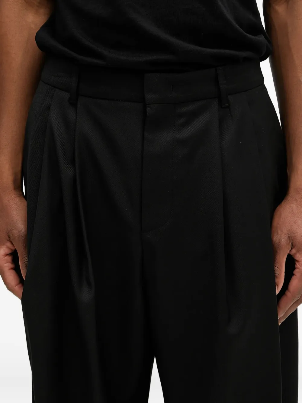 Ader Error Pleated-front Trousers In Black