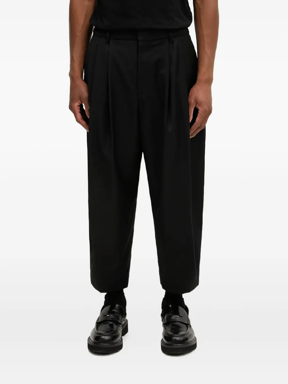 Ader Error Pleated-front Trousers In Black