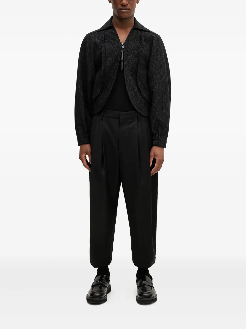 Ader Error Pleated-front Trousers In Black