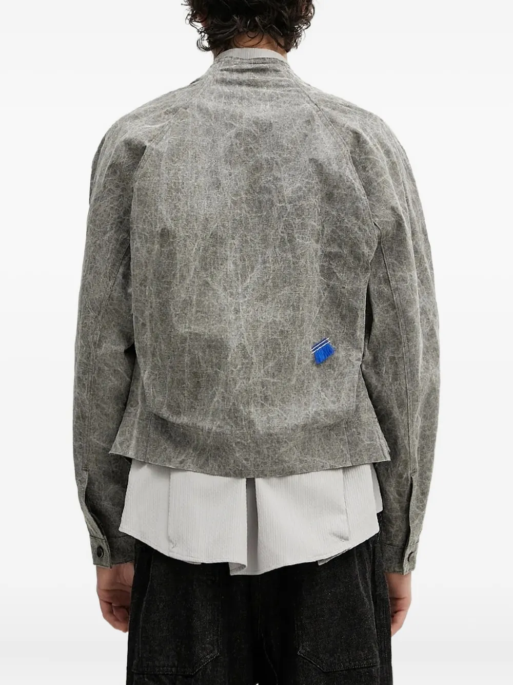 Ader Error Acid-wash Panelled Jacket In Gray