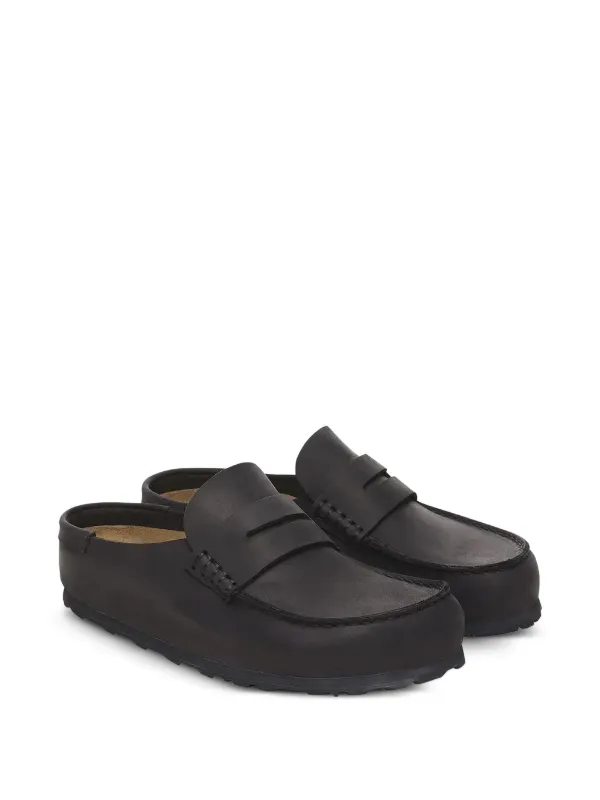 Birkenstock レザーサンダル | ブラック | FARFETCH JP